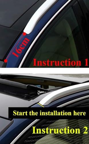 Baca de coche para Audi A3 S3 8V Sportback barras de techo plateadas decorativas 6