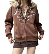 Amazon.com: Hesaco Y2k Zip Up Hoodie Fur Hooded Jacket Graphic Amazon.com: Hesaco Y2k Zip Up Hoodie Fur Hooded Jacket Graphic