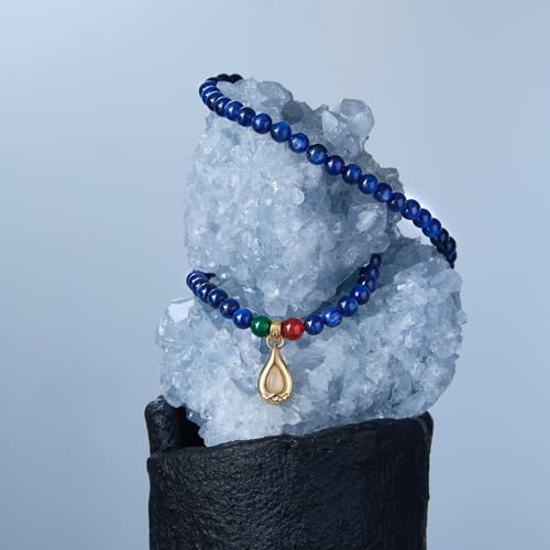 Image of Five Elements 18K Gold Vermeil 3 Layered Crystal Gemstone Beads Bracelet & Necklace for women Solid 925 Sterling Silver 18K Gold or White Gold Plated jewelry