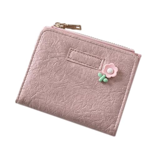 Portafoglio compatto da donna porta carte di credito portafoglio con cerniera bifold grande capacità di borsa con finestra ID per patente di guida contanti e di