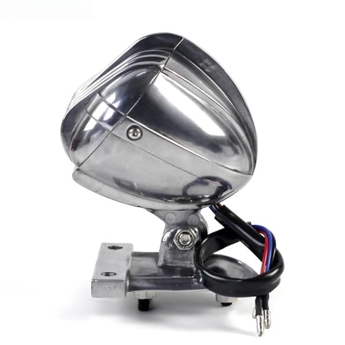 Feu arrière de moto avec feu stop et microphone pour custom Bobber style vintage - 4