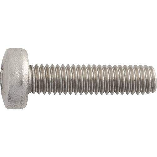 au-ve-co PRODUCTS Auveco 24508 License Plate Screw M6-1.0 x 25mm Phillips Pan Head Stainless Steel (Qty: 25)