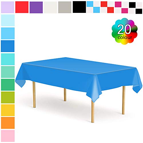 Etmury Plastic Tablecloth 6 Pack Disposable Rectangle Table Covers 54 in. x 108