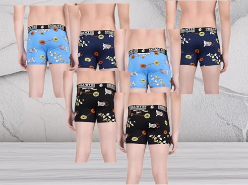 Image of Men's Nylon Stretch Printed Trunk | Ultra-Soft, Breathable Innerwear for Men | Stylish & Supportive Fit