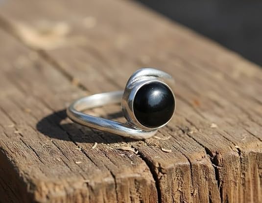 Image of 55Carat Choose Your Color Natural Gemstone Silver Statement Rings for Gift Corssover Style Size 5 to 12