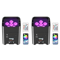 4 stuks 6 x 18 W led-accu, par licht, 6-in-1 RGBWA UV disco partylicht met 9600 mAh, podiumeffect, schijnwerper met afstandsbediening, APP/DMX, oplaadbaar, geschikt voor podium, feest, verjaardag
