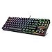 Redragon K552 Mechanical Gaming Keyboard 60% Compact 87 Key Kumara Wired Cherry MX Blue Switches Equivalent for Windows PC Gamers (RGB Backlit Black)