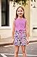 Arshiner Mädchen Tanktops mit Shorts Set Kinder Sommer Bekleidungssets Lässige Mode Ärmelloses T-Shirts Kleidung Anzug für Mädchen 9-10 Jahre Violette & Blume