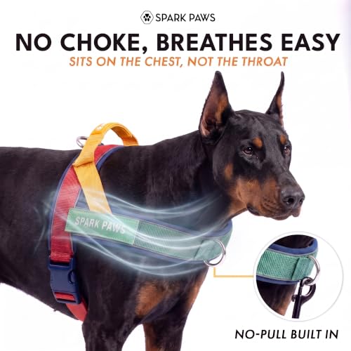 Image of Spark Paws No Pull Front Clip Dog Harness - Easy On, Padded and Lightweight