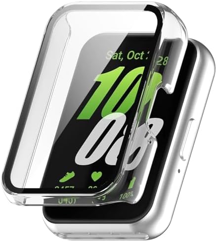 FanTEK Compatible for Samsung Galaxy Fit 3 Watch Case for Women Men, Scratch Resistant Shock Absorbing Case, Clear