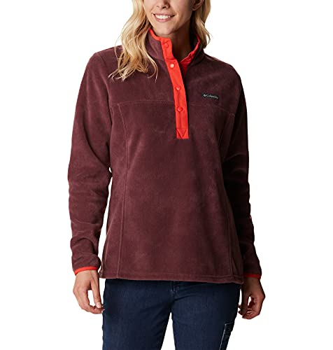 Image of Columbia Womens Benton Springs Half Snap II Pull Over Fleece Jacket, Dark Stone /Canoe /Vintage Blue, 3X