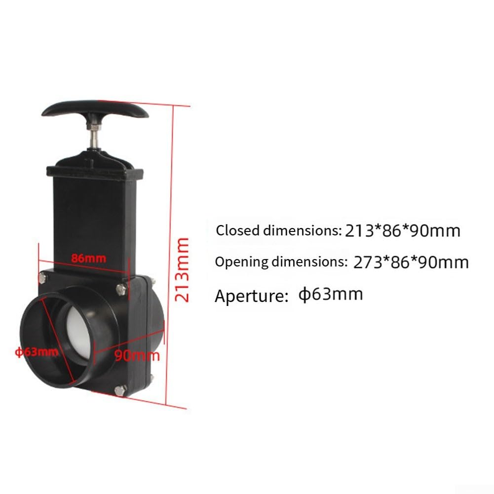 Efficiente valvola di scarico dell'acqua pulita per modifiche RV Funzionamento rapido per manutenzione (63mm)
