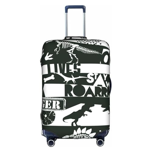 Dinosaur Colorful Dino Pattern Travel Luggage Cover Elastic Suitcase Protector Washable Baggage Covers For Trunk Case Fits 18-21 Inch Luggage