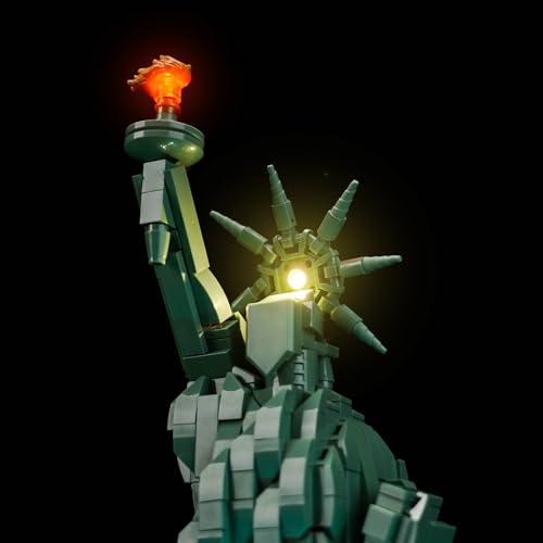 Image of LED Lighting Compatible with Lego Architecture Statue of Liberty 21042,Light Kit Compatible with Lego 21042, NOT Included The Model Set - JUST Lights