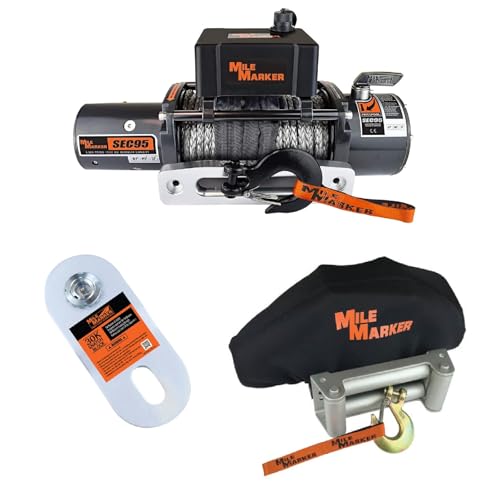 Winch eléctrico 9500 lbs con polea 30000 lbs y funda neopreno miniatura 1