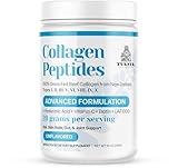 TURNER Collagen Peptides Powder Advanced Formulation, 100% Grass-Fed Beef Bone Collagen from New Zealand with Hyaluronic Acid and Vitamin C, Unflavored, 10 oz