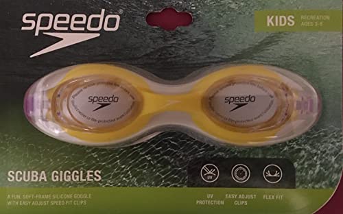 Lunettes de plongée enfant Speedo jaune et transparent anti-buée