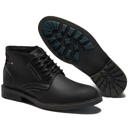 Image of Arkbird Men's Chukka Boots, Leather Ankle Dress Boot Casual Oxfords Lace Up Work Shoes