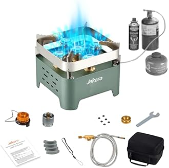 Portable Camping Stove Gas Cooking Burner, 30,000 BTU Camp Stove,Windproof Sm...