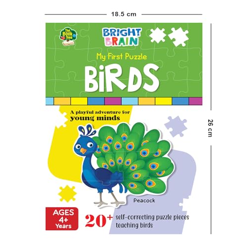 Image of The Book Tree Birds 20+ Piece Jigsaw Puzzle for Preschoolers, Educational Toy for Learning Different Birds, Gifts for Kids Ages 3 to 6 by Majestic Book Club