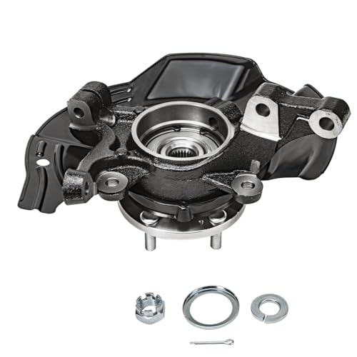 Image of Detroit Axle - Front Steering Knuckles Rear Wheel Hub and Bearings Kit Replacement for 2011 Kia Optima 2.4L