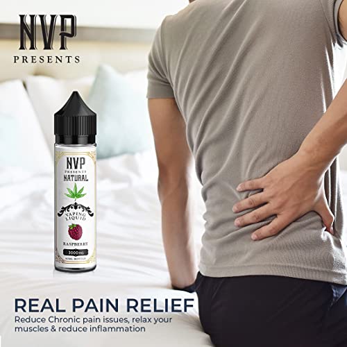 NVP-Vape-Liquid-for-Anxiety-Stress-and-Pain-Relief-100-Natural-Vape-Juice-No-Nicotine-Vape-E-Liquid-for-All-Day-Vaping-Raspberry-Flavour-3000-MG-60ml