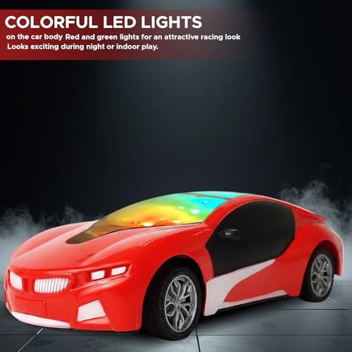 Image of NHR Rechargeable Remote Control Car for Kids and Children, 3D Lights Famous RC High Speed Racing Car, Rechargeable Battery Toy for Boys & Girls Age 3+ (Red)