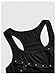 SOLY HUX Women's Punk Studded Ruched Tank Top Scoop Neck Sleeveless Fitted Grunge Tops Streetwear Solid Black X-Small