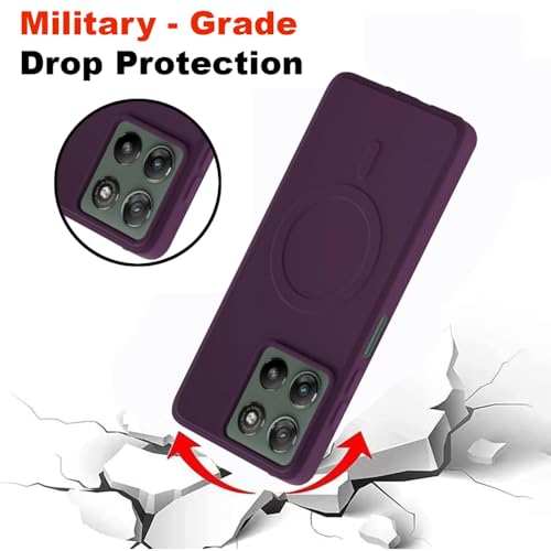 Image of Back Cover | MagFit Ring Design (Non-Magnetic) | Shockproof Case | Anti-Slip Grip | Raised Camera Edges | Slim Protective Case for Motorola Moto G67 Power 5G / G57 Power 5G (Purple)
