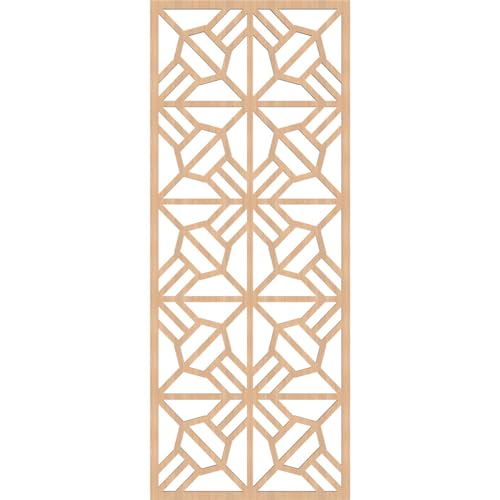 Image of 15 3 /8 inchW x 39 3 /8 inchH x 1 /4 inchT Auburn Decorative Fretwork Wood Wall Panels, Hickory