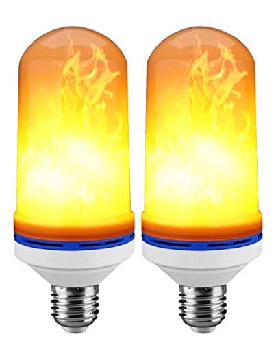 S.A.Pro LED Flame Effect Light Bulbs A Bright Set of Decorative, Low Voltage, Real Flame Effect LED Lamps for a Glowing Amber fire Atmosphere in Your Home | 2X 10W Bulbs with Edison E26 Bases