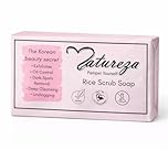 Natureza Organic Rice Scrub Soap Natural Exfoliating Face & Body Cleanser Bar