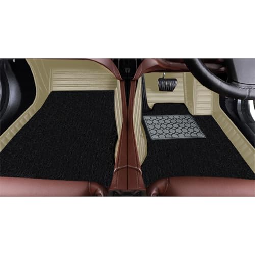 Image of Premium 9D Car Foot Mats |Waterproof & Dustproof | Anti-Skid Floor Mats for Car | Easy to Clean | Luxury Car Interior Mats Compatible with Maruti Suzuki Dzire 2024 - Beige Beige