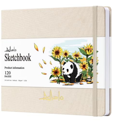 Sketchbook for Drawing, 120 Pages Sketch Book, 122LB/180GSM Thick Paper