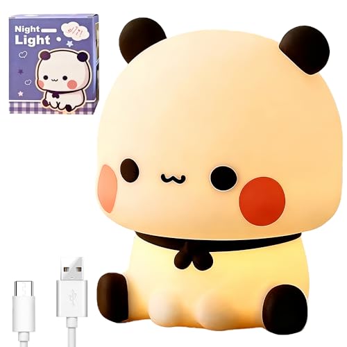 Dhqkqg Night Light for Kids Cute Lamp for Bu-bu Du-du Night Light Decor Squishy Light Cute bubu dudu Touch Control Silicone NightLight for Baby 3 Modes Dimmable Night Lamp for Girls and Boys