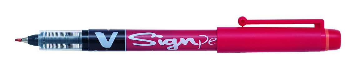 Pilot 12 Stück Stifte Filz V Sign Pen pte Durchschnitt 0,6 mm rot