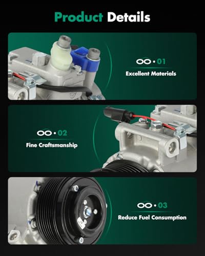 Image of SCITOO AC Compressor fit for Mercedes-Benz E320 3.0L 2007-2009 | Fast Cooling, Ultra Low Noise (≤72 dB)Air Conditioner Compressor with Clutch, Easy Installation, 158362 4710592 4711592