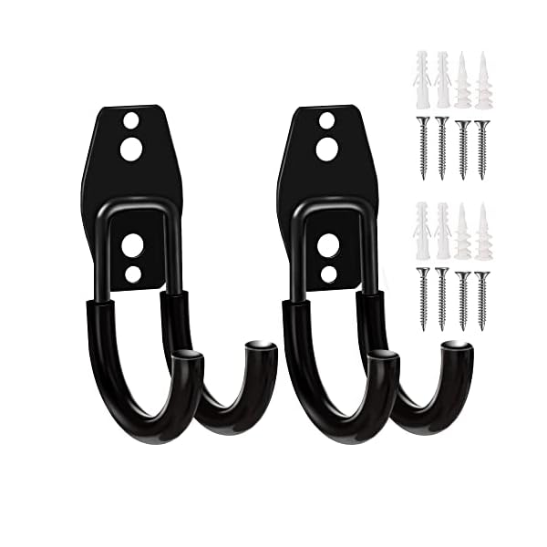 OHIYO Garagenhaken Heavy Duty 2 Stück Garage Aufbewahrungshaken Wandhalterung Gartengeräte Organizer Garage…