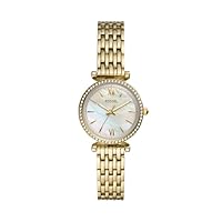 Fossil Women's Carlie Mini Three-Hand Stainless-Steel Watch, ES4735, Gold, 28 mm