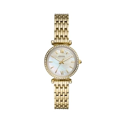 Fossil Women's Carlie Mini Quartz Stainless Steel Three-Hand Watch, Color: Gold (Model: ES4735)