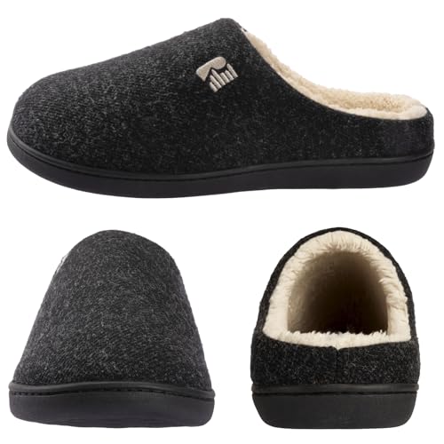 RockDove Men's Sherpa Lined Memory Foam Clog Slipper3