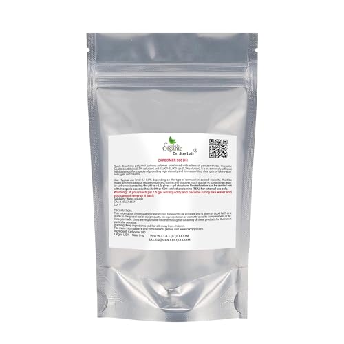 cocojojo - Carbomer 980 / Carbopol 8 oz - 227 gr Cosmetic Ingredient - All Purpose Thickening Agent Cosmetic Formulation Gel Cream Lotion DIY Cosmetics Carbopol Emulsify - Packaging May Vary
