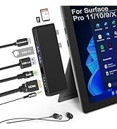 Station D'Accueil Surface Pro 9/10/11 - 2x HDMI 4K 60Hz + Thunderbolt 4 + USB 3.0 + Audio + SD/TF