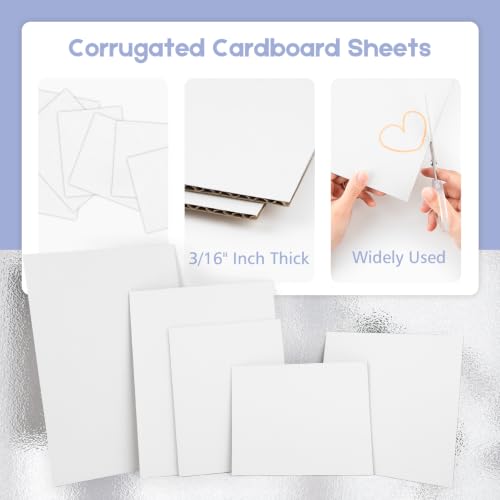 Image of Golden State Art 10 Pack 24x36 Corrugated Cardboard Sheets | 3 /16 inch Thick White Large Flat Square Inserts for Shipping, Mailing, Packaging or Art Crafts, Photo Backing (One-side White)