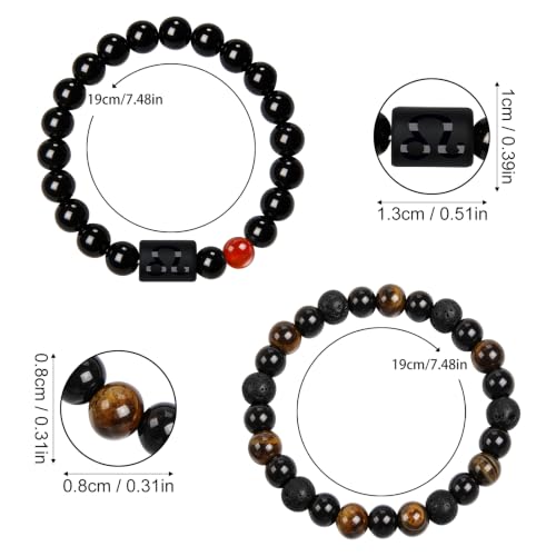 Pulsera Zodiacal para Mujeres con Obsidiana Negra Natural miniatura 2