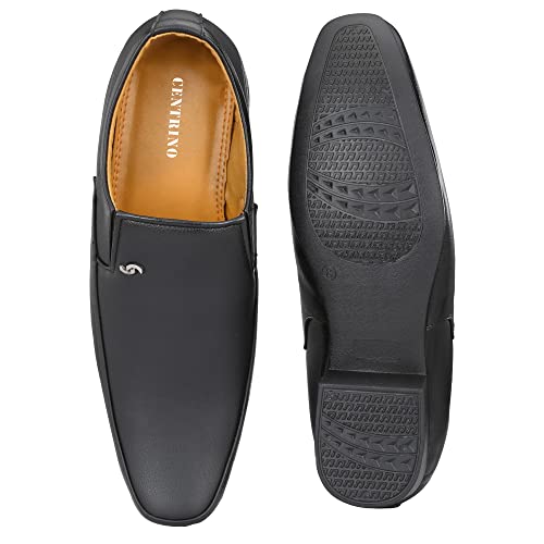 Image of Centrino Mens Formal Shoes |Slip-On Men's Formal Shoe | Stylish Non-Lace Design | Soft Cushioned Insole for Comfort | Perfect for Office & Formal Wear (20225)