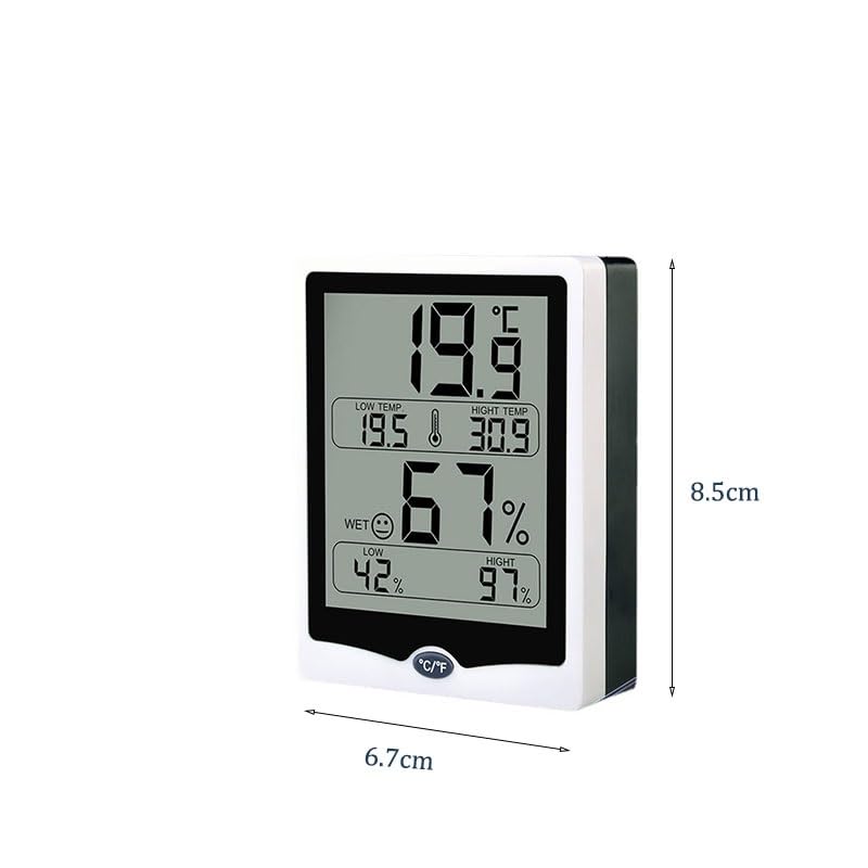 ABS Electronic Large Screen Display Memory High Low Thermometer Humidity