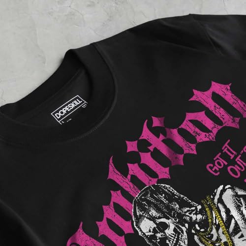 Image of DopeSkill Graphic Tee Streetwear Hip Hop Hypebeast Street Style Unisex T-Shirt Sneaker Colour Matching Shirts Horror Skeleton