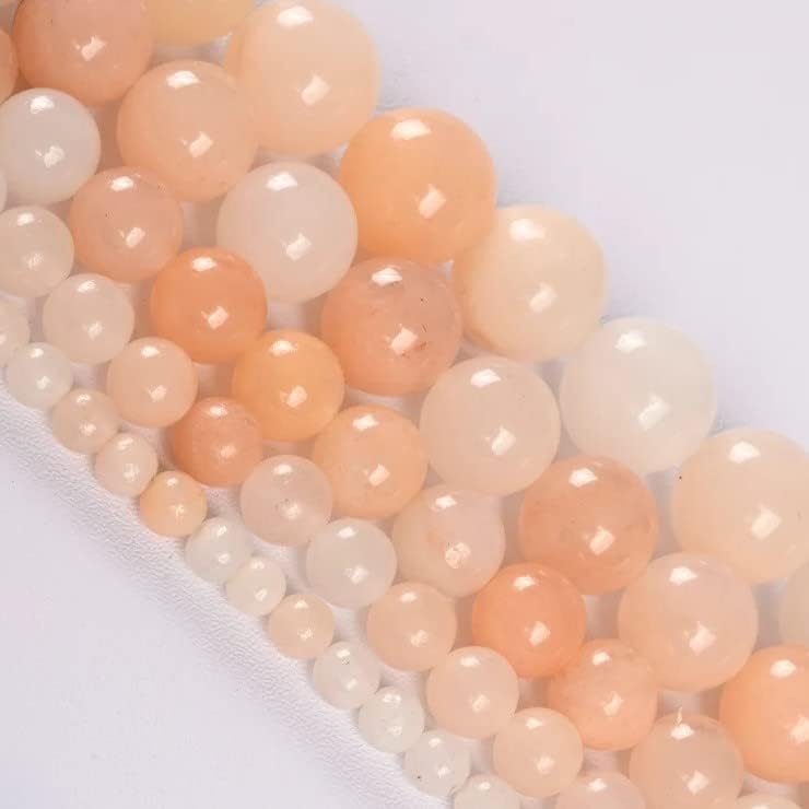 Miniatura 5 de Zenkeeper 116 cuentas de aventurina rosa para fabricación de joyas de 0.236 pulgadas (0.236 in), piedras preciosas de aventurina rosa sueltas