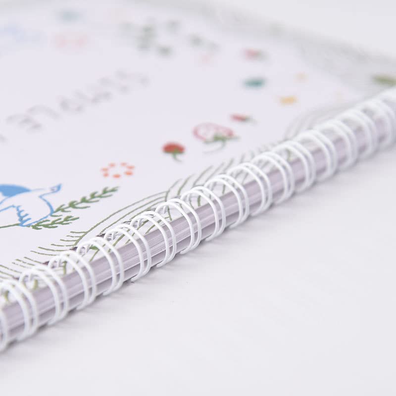Álbum para coleccionar pegamentos UFU, paquete de 2 unidades, formato A5, 64 páginas, encuadernación en espiral, diseño floral, reutilizable miniatura 5